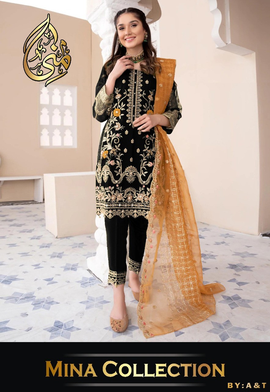 Full Embroidered shirt with Emb dupatta3pcs