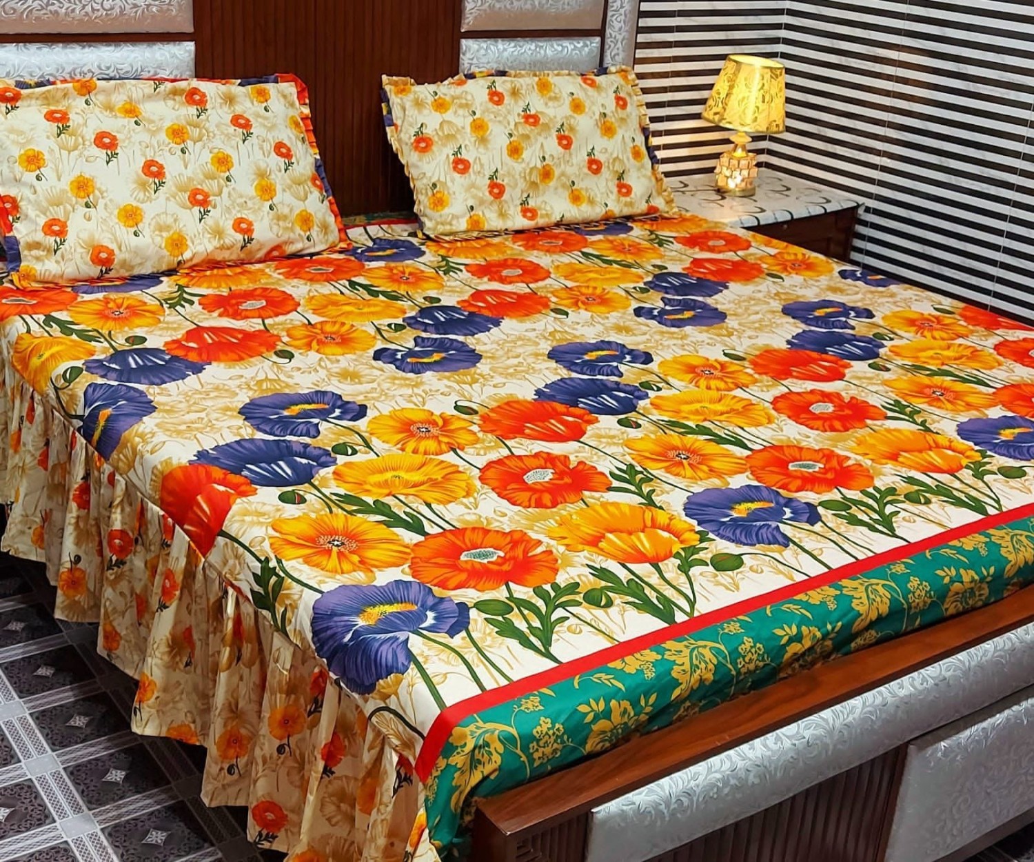 Frill Printed bedsheet