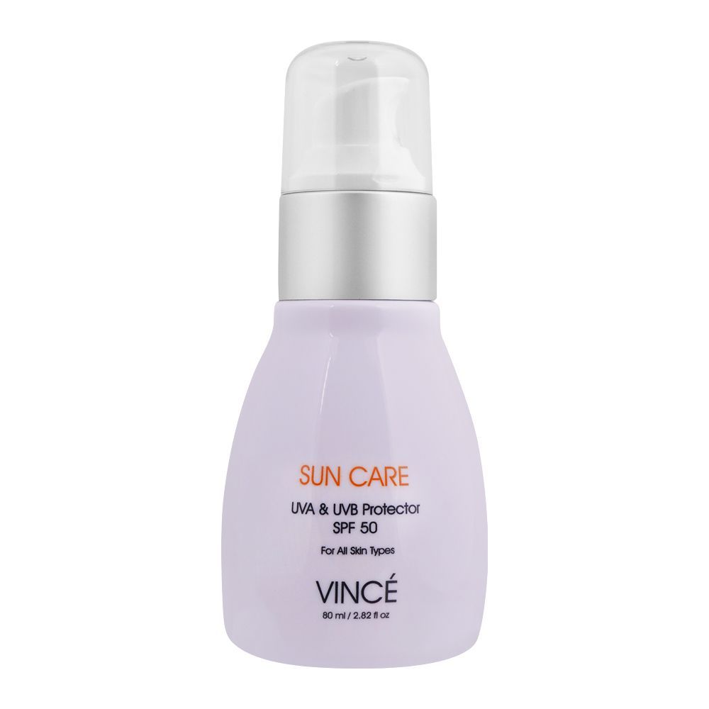 Vince Suncare UVA & UVB Protector, SPF 50, All Skin Types, 80ml