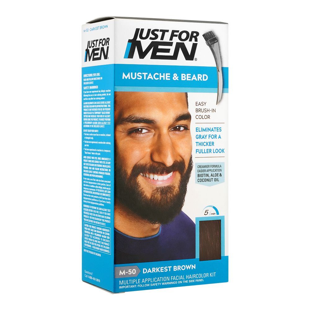 Just For Men Beard Color, Darkest Brown, M-50