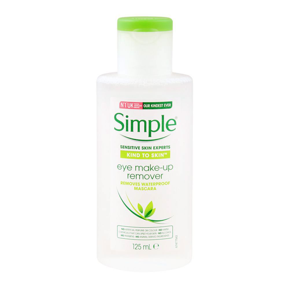 Simple Kind To Skin Eye Makeup Remover, Alcohol + Paraben Free, 125ml