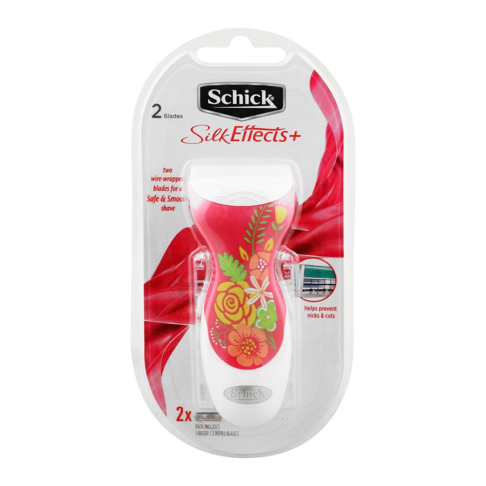 Schick Silk Effects+ Women Razor + 2 Refill Blades