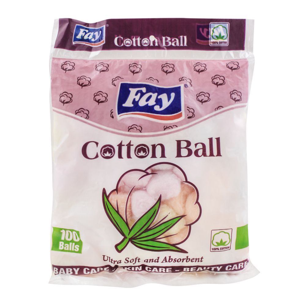 Fay Cotton Balls, 100-Pack