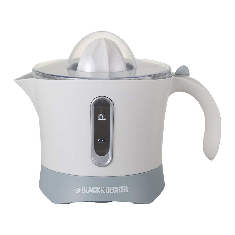 Black & Decker Juicer Citrus, 0.5 Liter, 30 Watts, White/Gray, CJ650