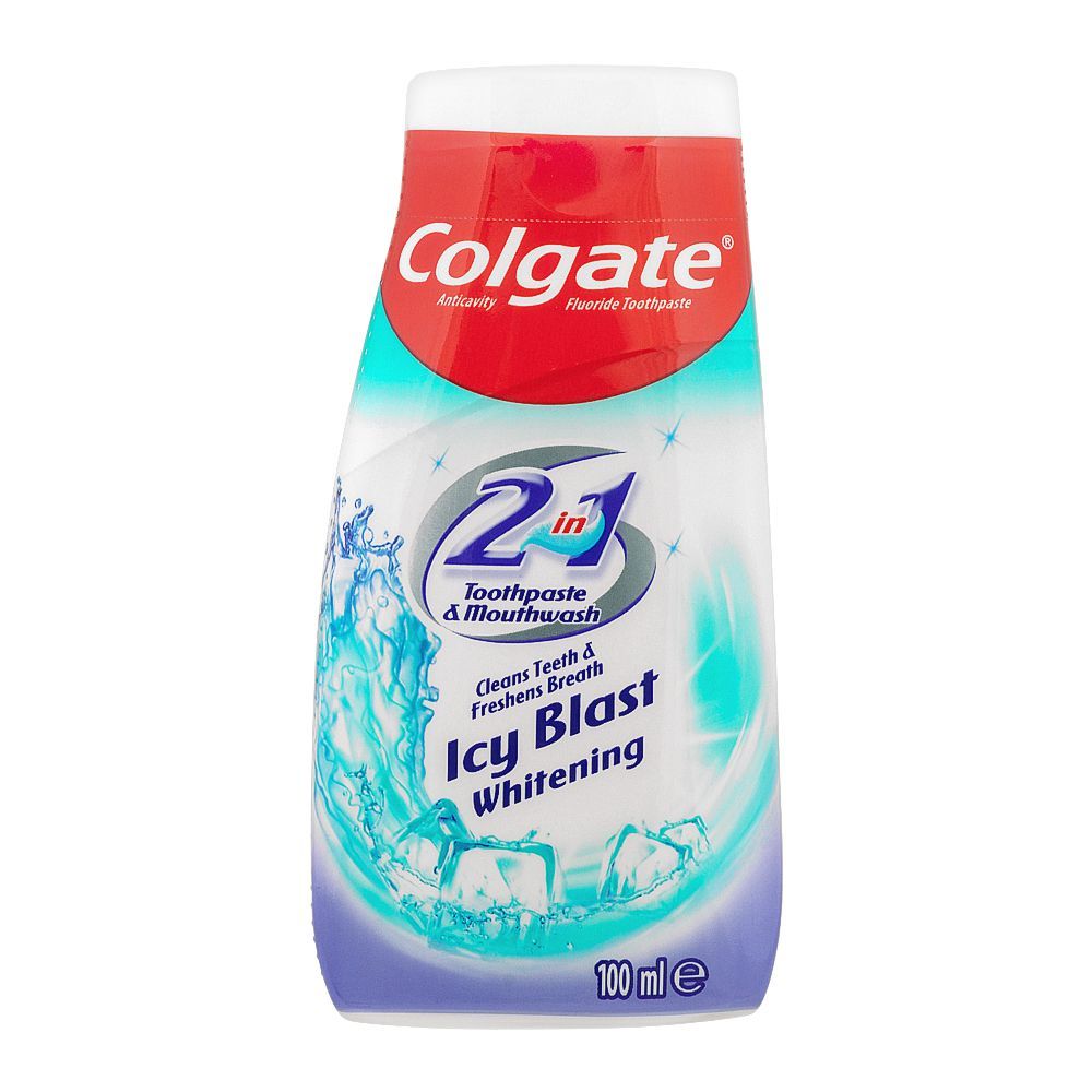 Colgate Icy Blast Whitening 2-In-1 Toothpaste & Mouthwash, 100ml