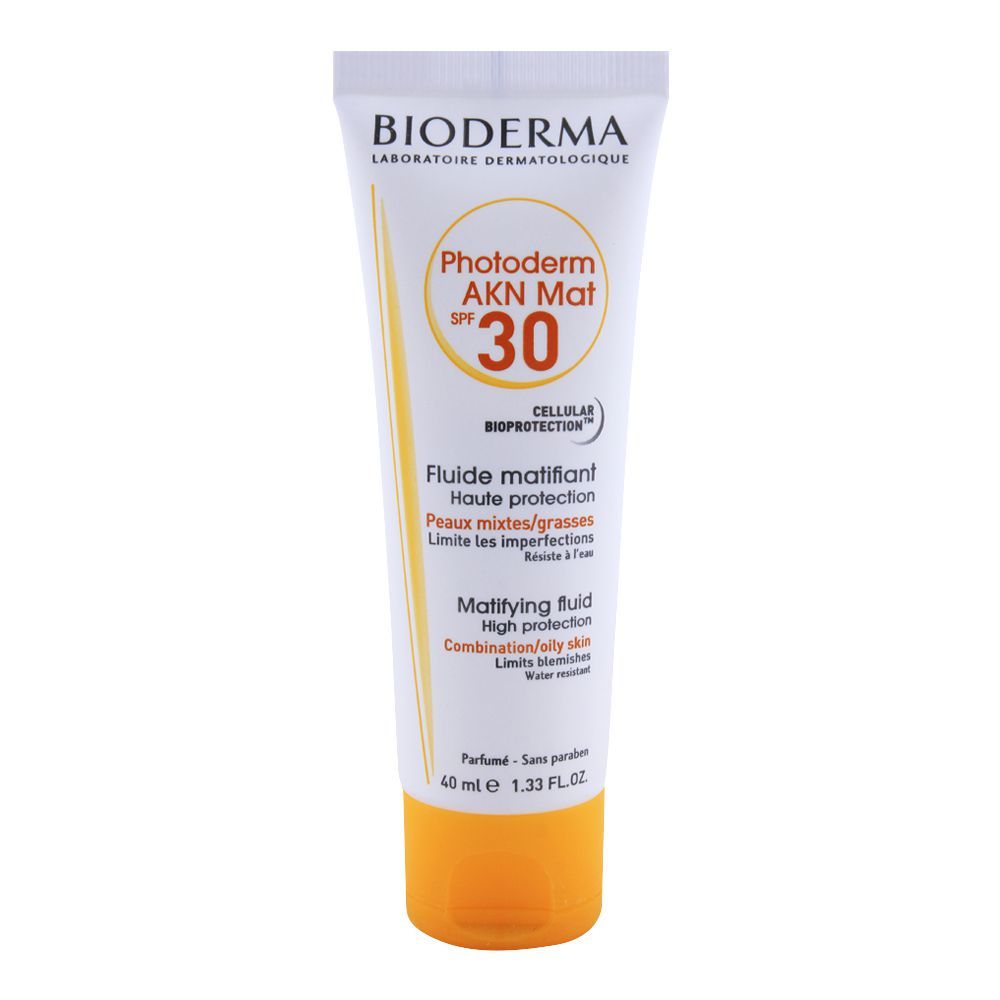 Bioderma Photoderm AKN Mat SPF 30 Mattifying Fluid, Combination & Oily Skin, 40ml