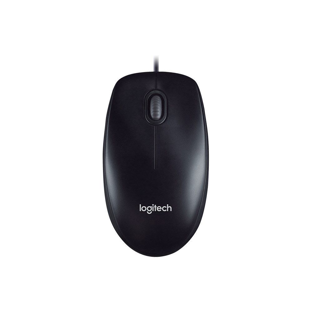 Logitech Full Size Corded Mouse, Black, M100R, 910-005005