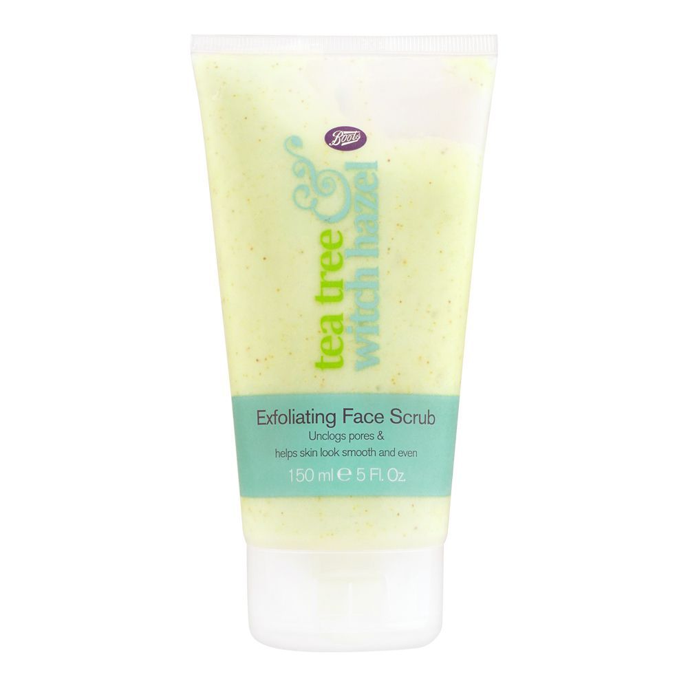 Boots Tea Tree & Witch Hazel Exfoliating Face Scrub, 150ml