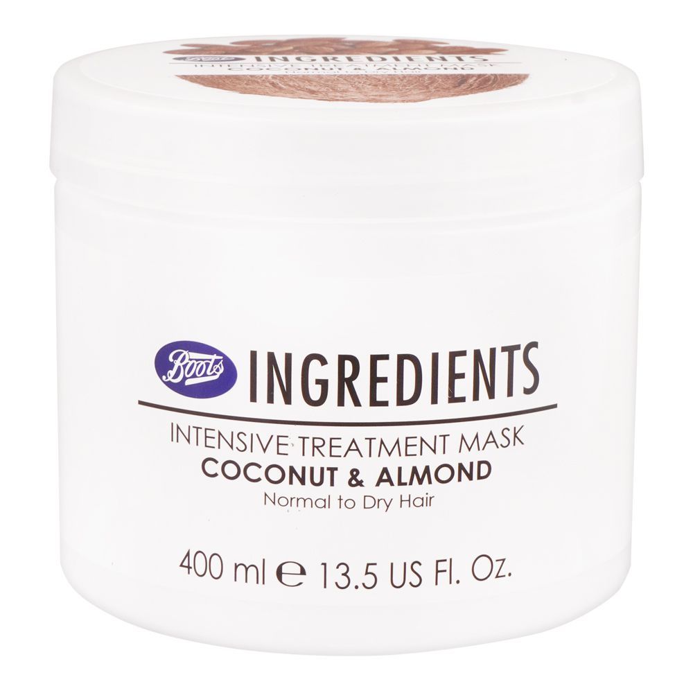 Boots Intensive Treatment Coconut & Almond Hair Mask, Normal To Dry Hair, 400ml