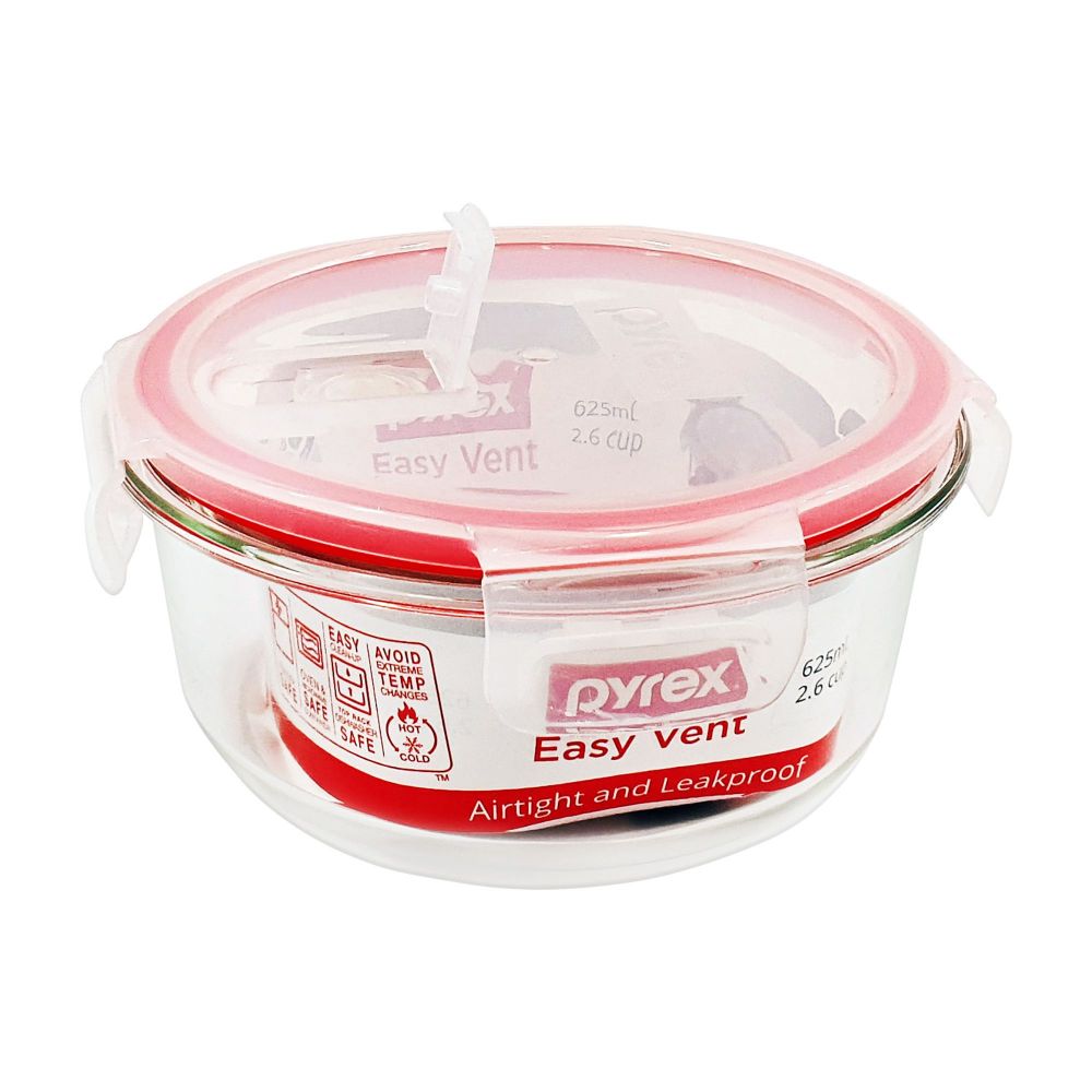 Pyrex Round Bowl, 625ml+Lid PX-EV625R-WHR