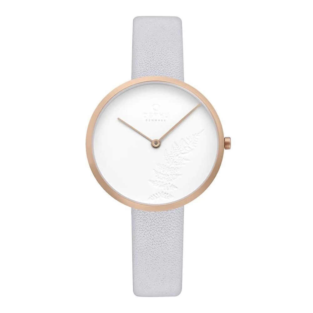 Obaku Women's White Dial With White Strap Analog Watch, V219LXVHRL