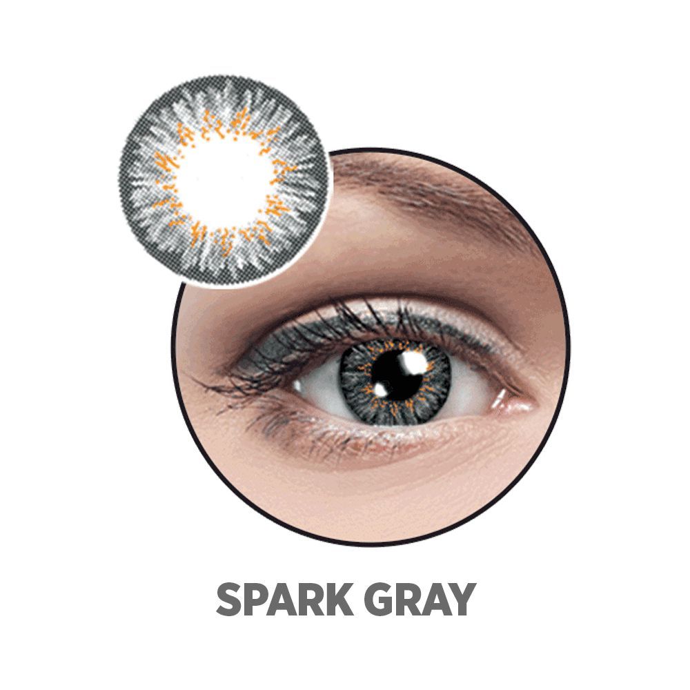 Optiano Soft Color Contact Lenses, Spark Grey