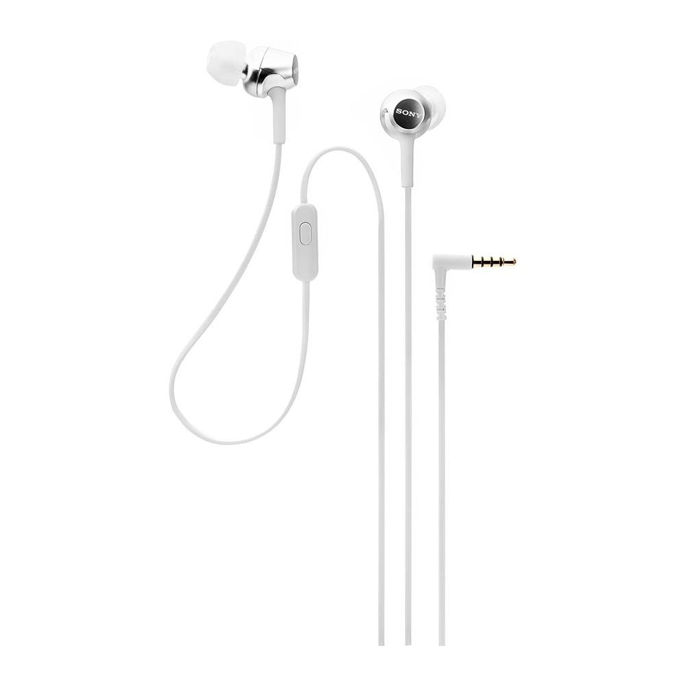 Sony Stereo Headphone For Smartphones, White, MDR-EX155AP