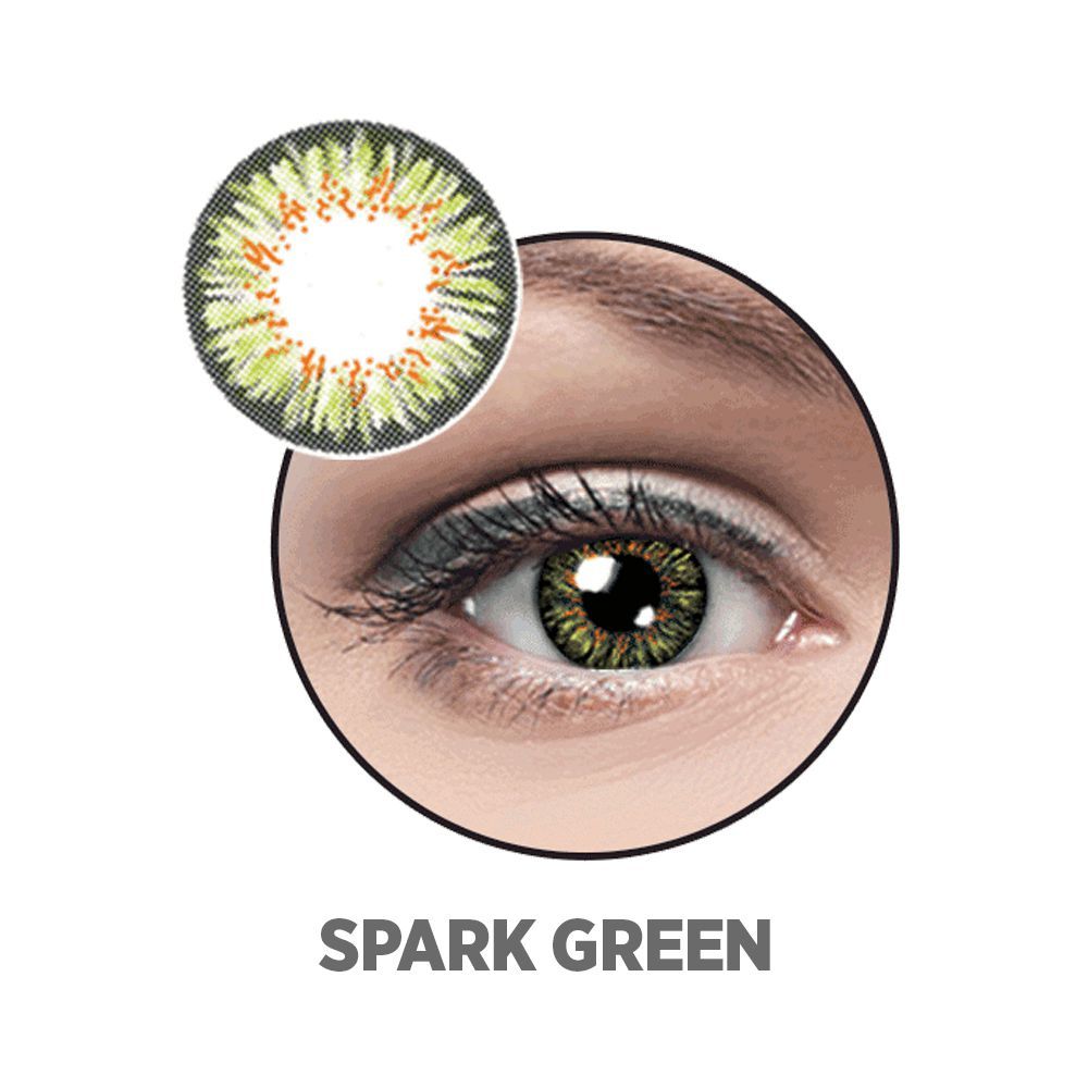 Optiano Soft Color Contact Lenses, Spark Green