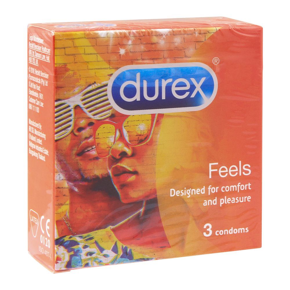 Durex Feels Latex Condom, 3-Pack