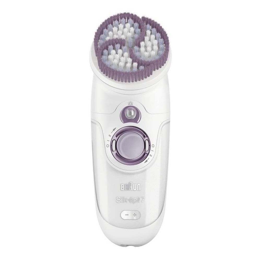 Braun Silk Epil SkinSpa Sonic Exfoliator, Wet & Dry, White/Purple, 901