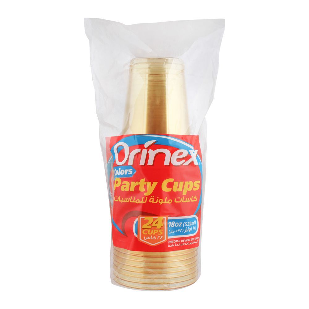 Orinex Color Party Cups, 532ml/18oz, 24-Pack