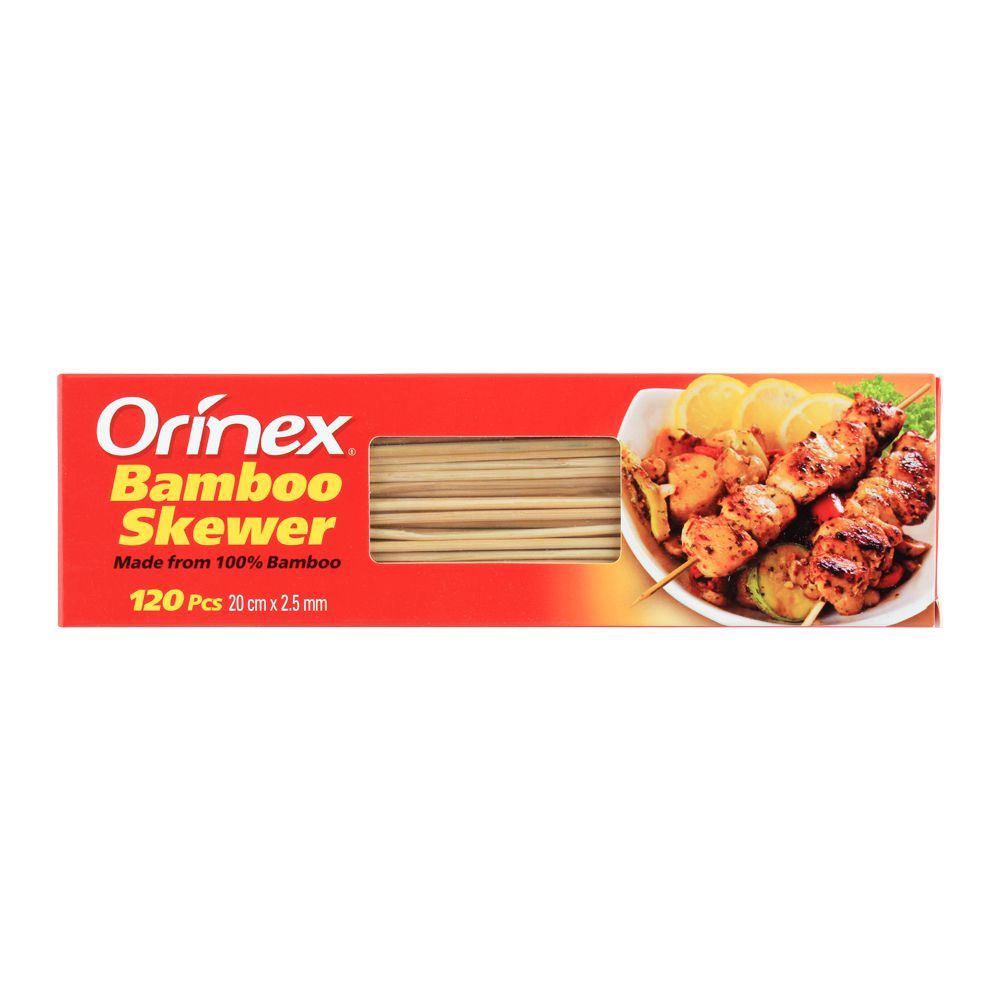 Orinex Bamboo Skewer, 120-Pack, 20cm x 2.5mm