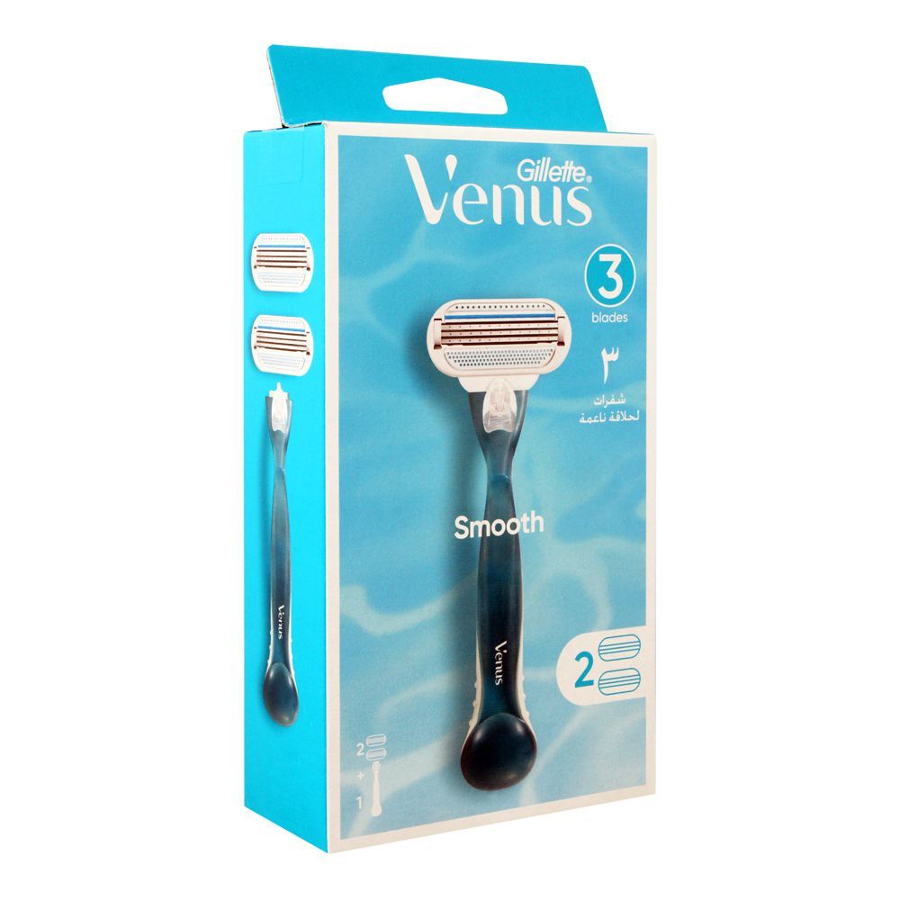 Gillette Venus Smooth Women Razor + 2 Cartridges