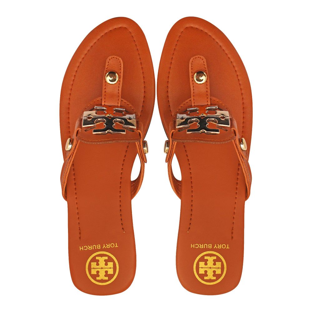 Tory Burch Style Women's Slippers, Brown