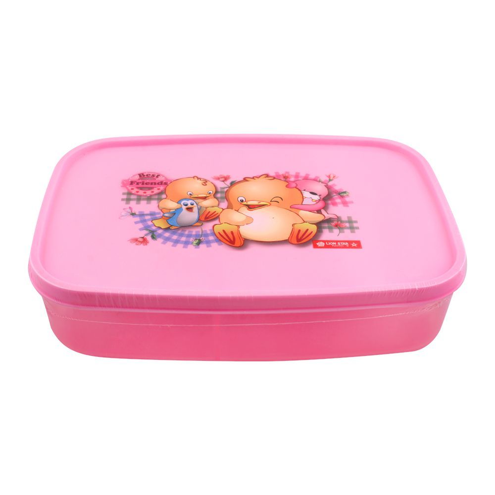 Lion Star Japan Seal Ware Lunch Box, 7.5x5x2 Inches, Pink, BC-9