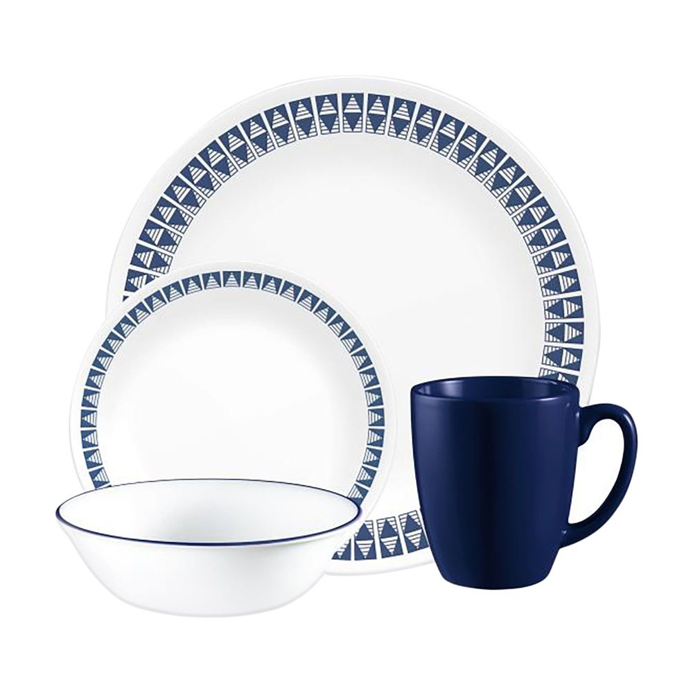 Corelle Livingware Breakfast Set, Wheeler Diamonds, 16 Piece, 16-WD-PH