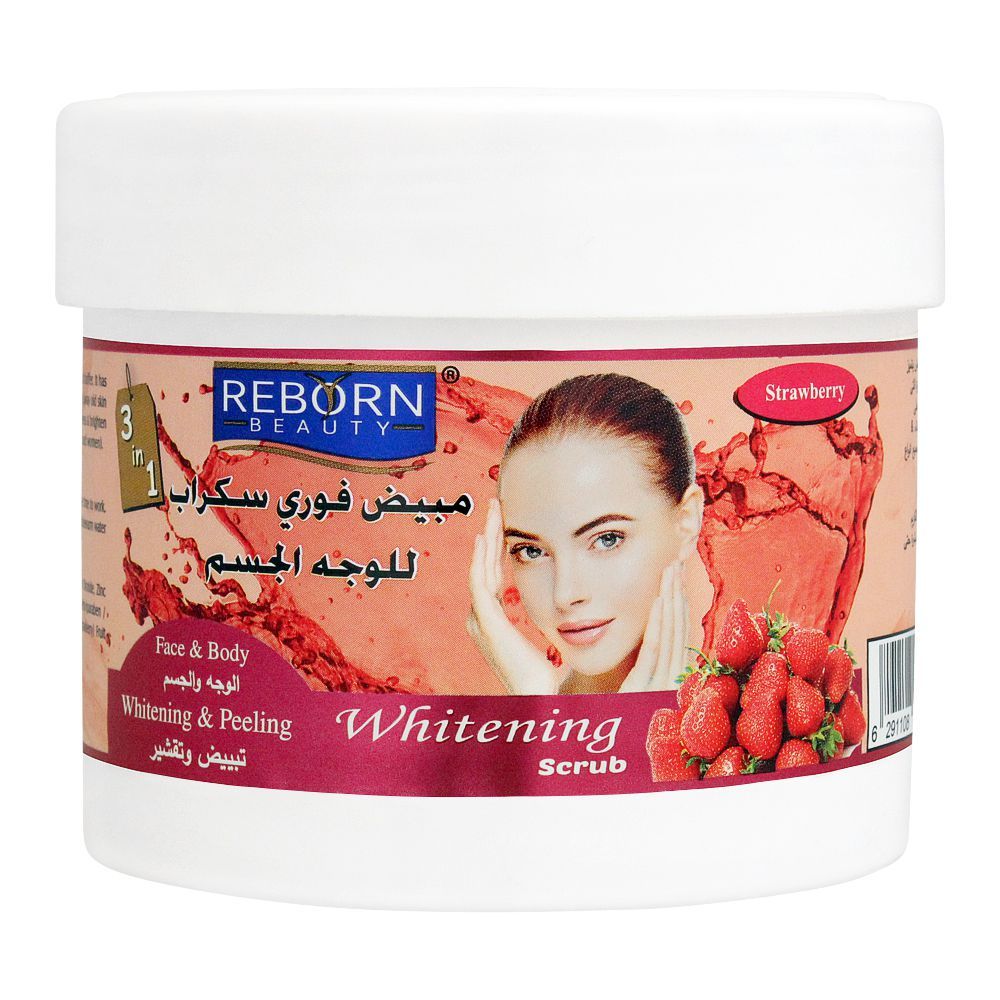 Reborn Beauty 3-In-1 Face & Body Whitening Scrub, 500ml