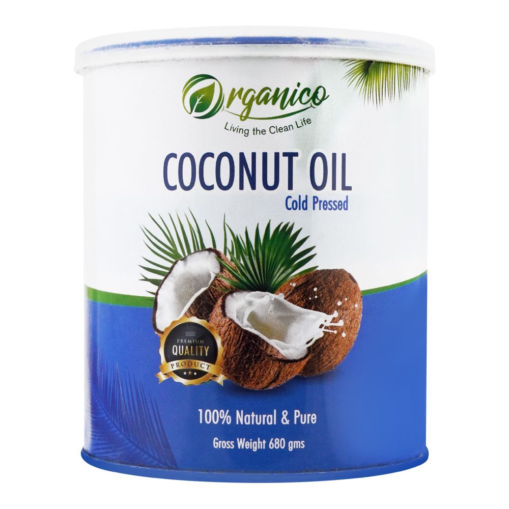 Organico Coconut Oil, Cold Pressed, 680g, Can