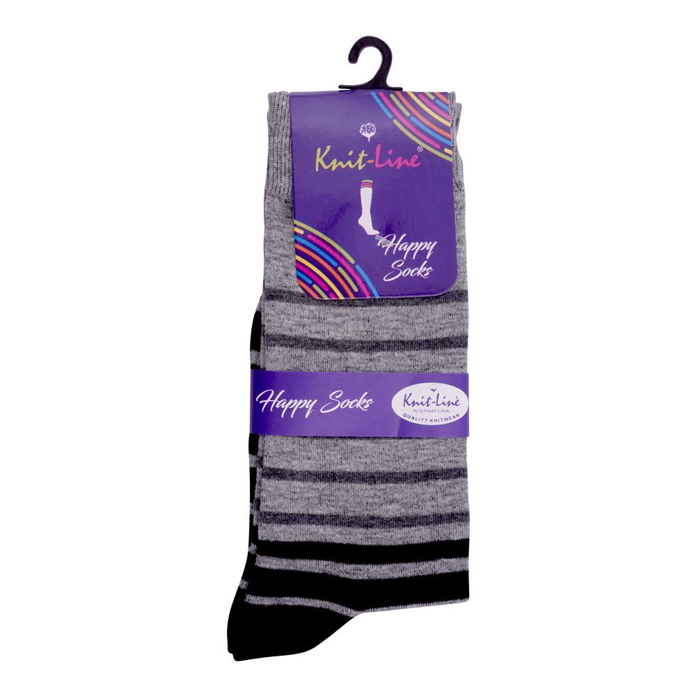 Knit Line Mens Happy Full Socks, Multi