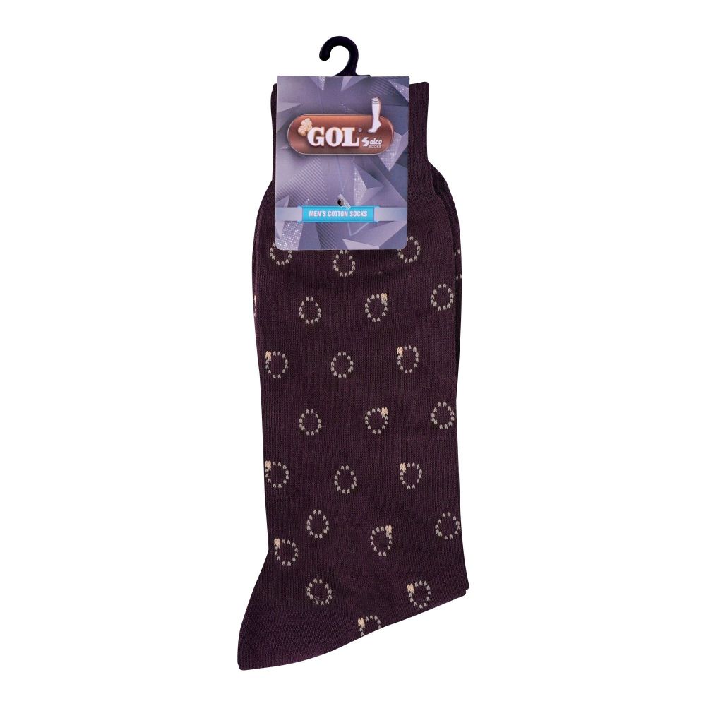 Gol Men's Cotton Sock, C-1, Brown