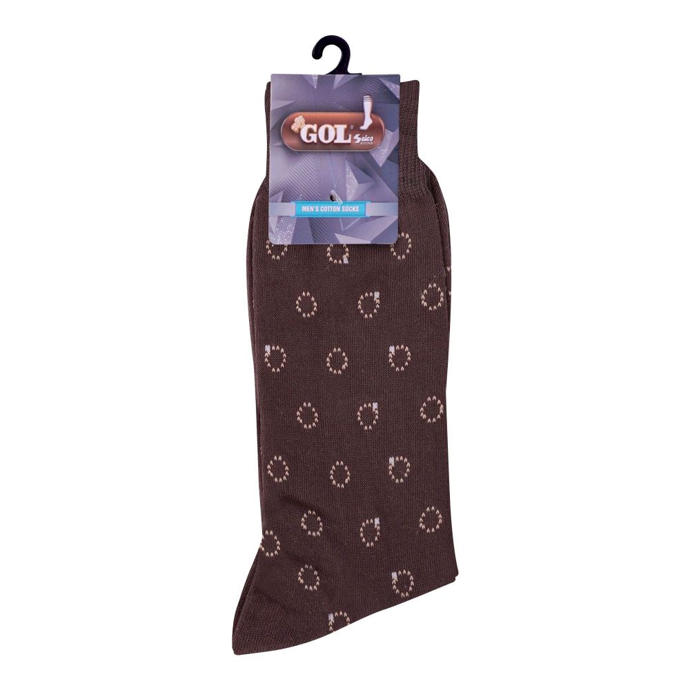 Gol Men's Cotton Sock, C-1, Light Brown