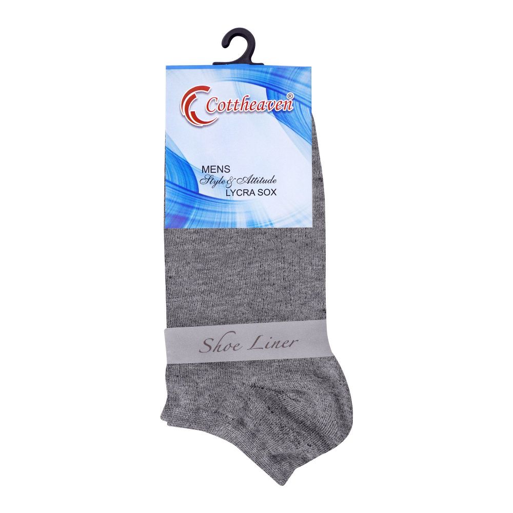 Cottheaven Men's Shoe Liner Ankle Socks, Silver