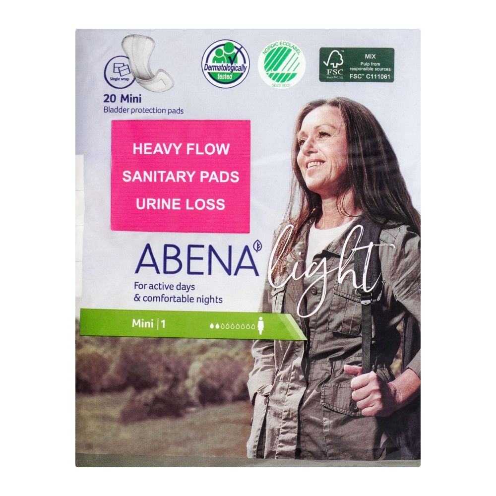 Abena Light Bladder Protection Pads, Mini 1, 20-Pack