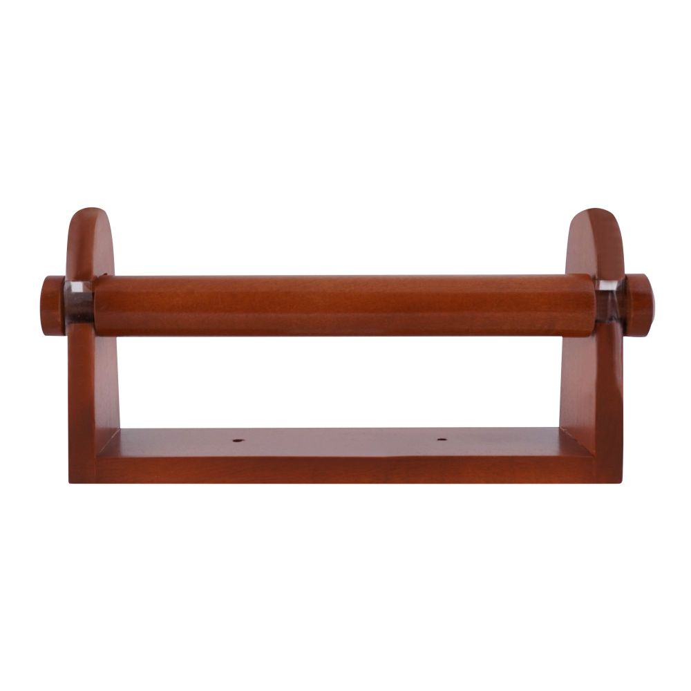 Amwares Mango Wood Wall Tissue Stand, Large, 5x5x10 Inches, 009004