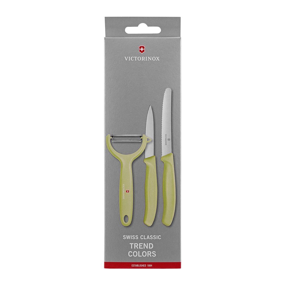 Victorinox Swiss Classic Paring Knife Set, 3-Pack, Light Green, 6.7116.33L42