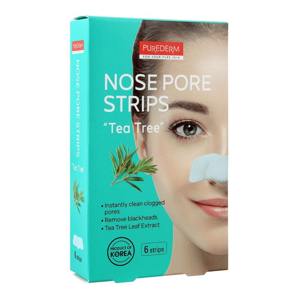 Purederm Tea Tree Nose Pore Strips, 6 Strips