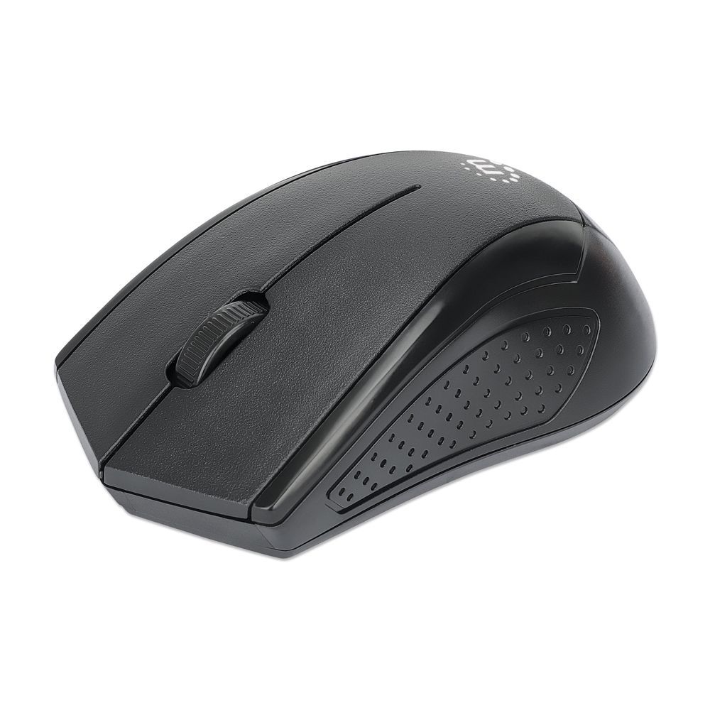 Manhattan Wireless Optical USB Mouse, For Right/Left Handed Users, 3 Buttons, Black, 190114