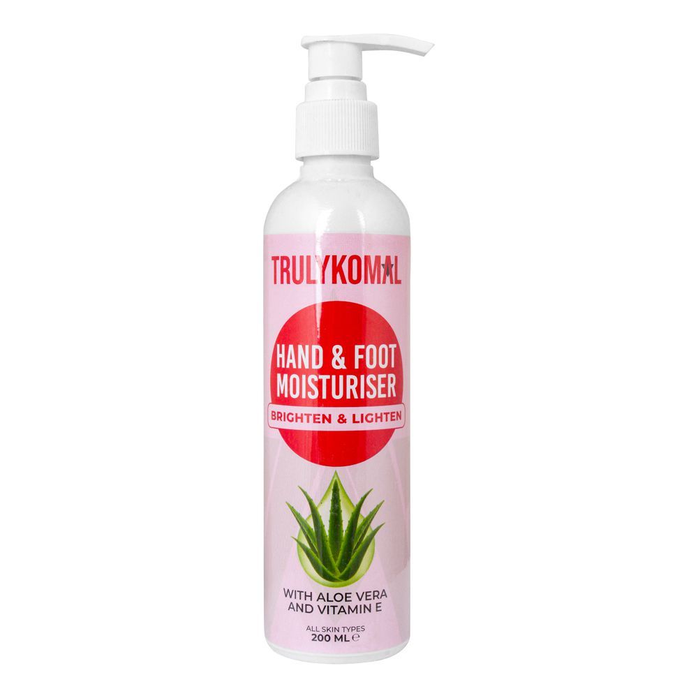 Truly Komal Aloe Vera And Vitamin E Hand & Foot Moisturiser 200ml