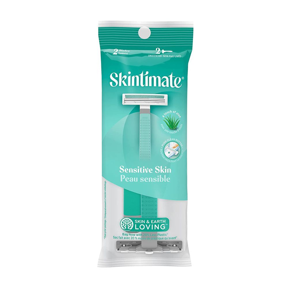 Skintimate Sensitive Skin Unscented Razor, For Women, 2-Pack