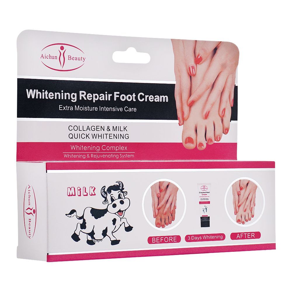 Aichun Beauty Extra Moisture Milk Whitening Repair Foot Cream, AC218-5, 100g