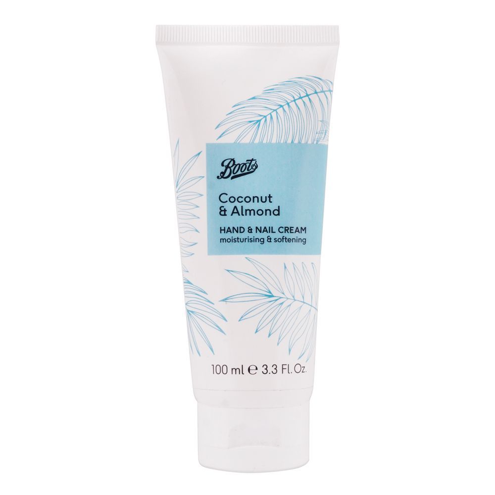 Boots Coconut & Almond Moisturizing & Softening Hand & Nail Cream, 100ml