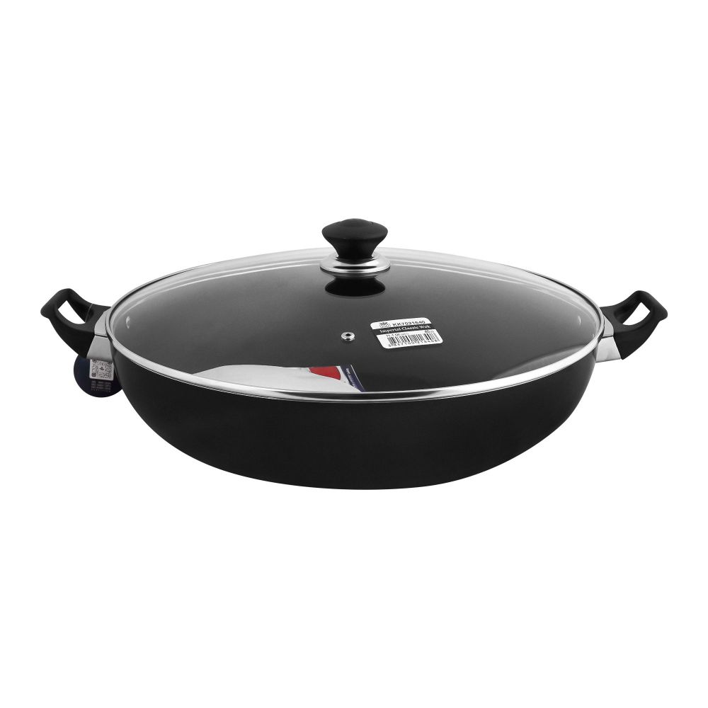 Kitchen King Imperial Classic Karai + Glass LID 22cm, Black, KK7021622