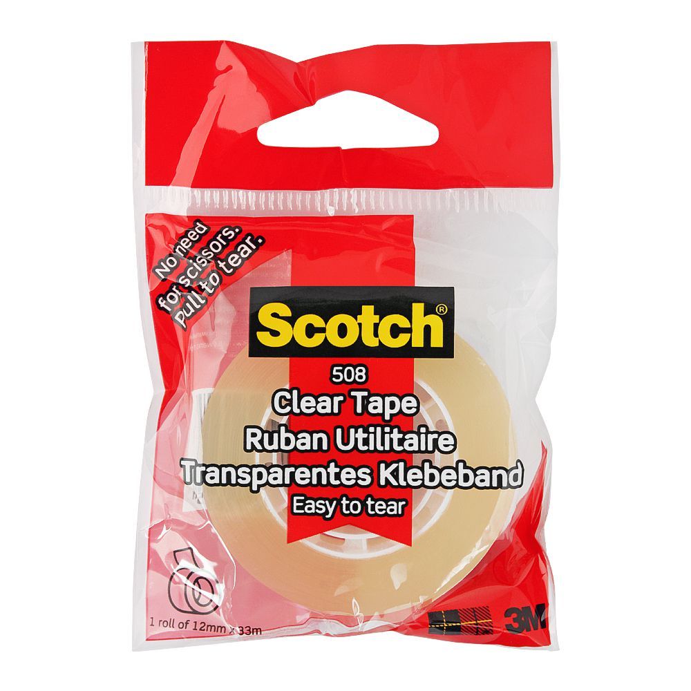 Scotch Easy To Tear Clear Tape, 12mmx33mm