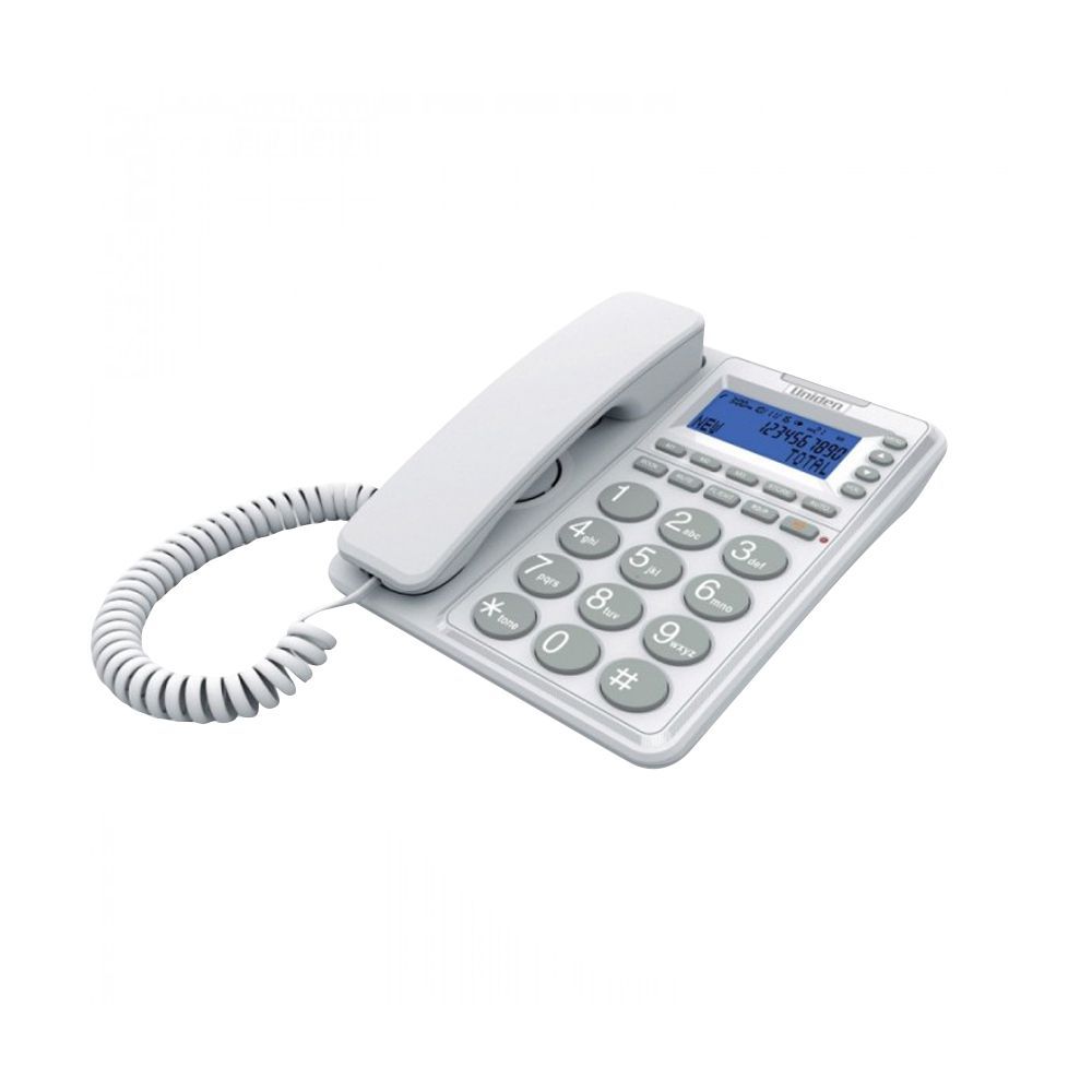 Uniden Big Button Name & Number Display Phone White, AT6410