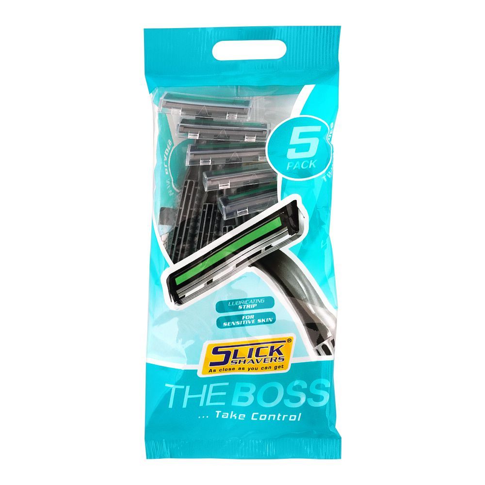 Treet Slick Shavers Twin Blades Razor, 5's