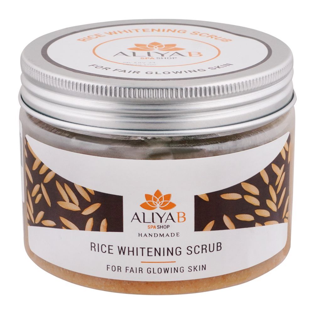 Aliya B Spa Shop Rice Whitening Scrub, For Fair Glowing Skin, Handmade, 300ml