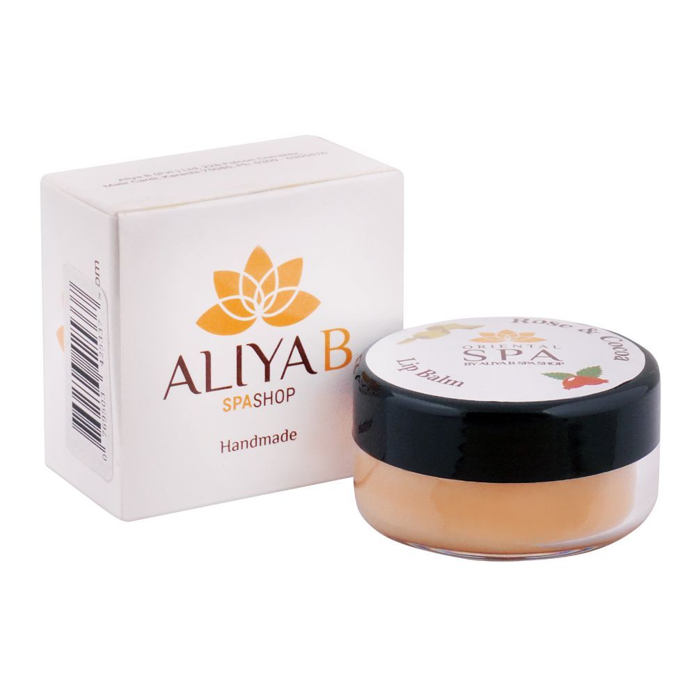 Aliya B Spa Shop Rose And Cocoa Lip Balm, Handmade, 10g