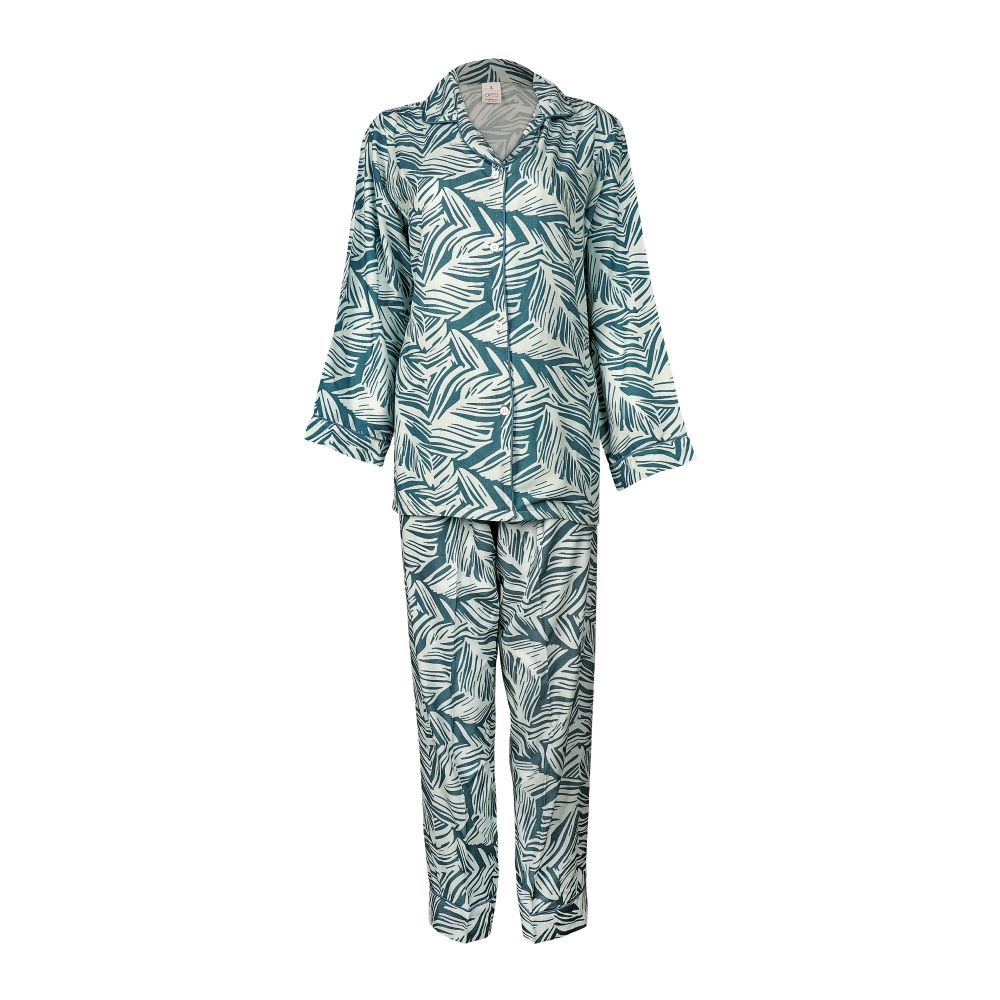 IFG Printed Viscos Pajama Set, Green, PS-124