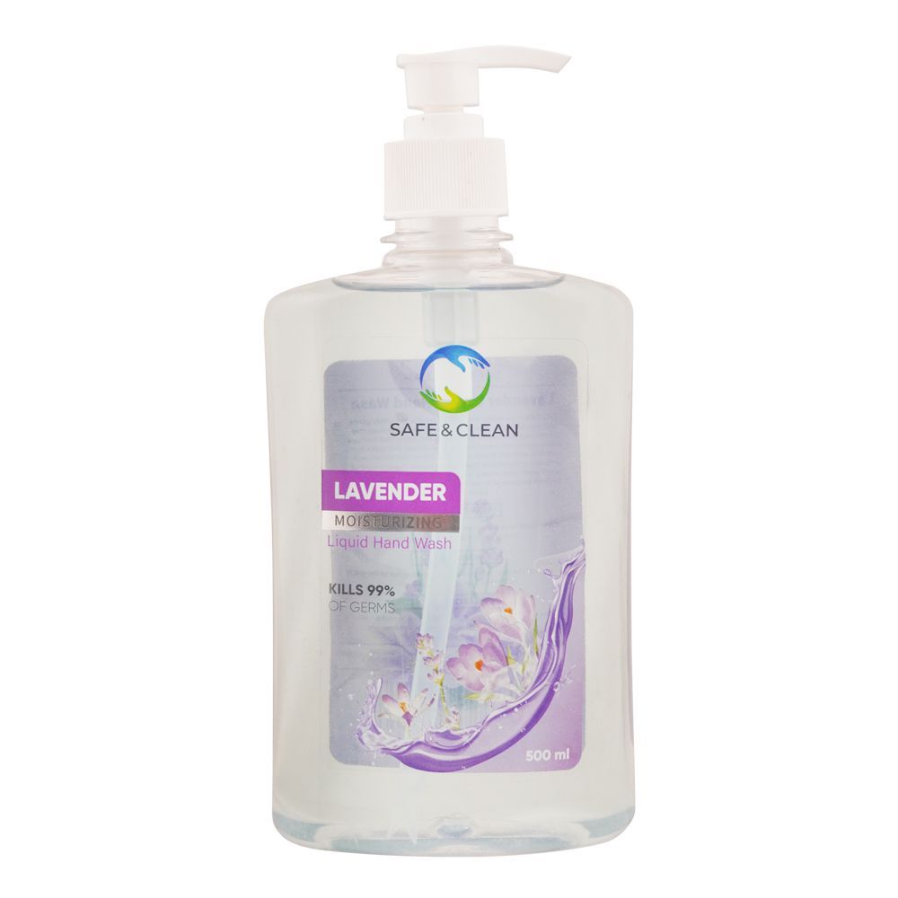 Safe & Clean Lavender Moisturizing Liquid Hand Wash, 500ml