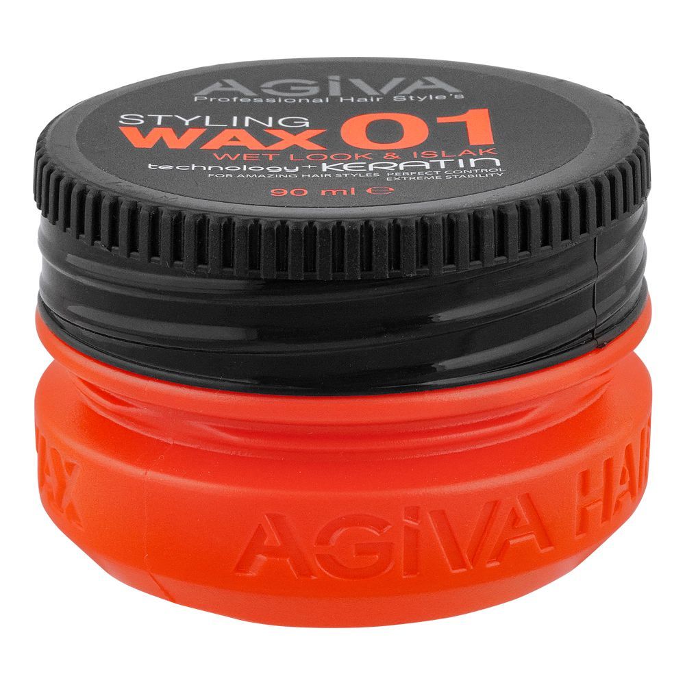 Agiva Professional Wet Look 01 Hair Styling Wax, Technology + Keratin, 90ml